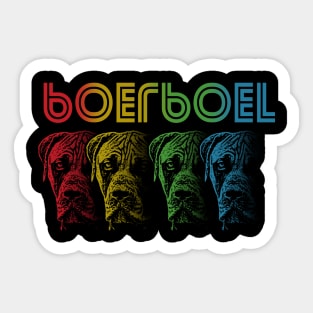 Cool Retro Groovy Boerboel Dog Sticker